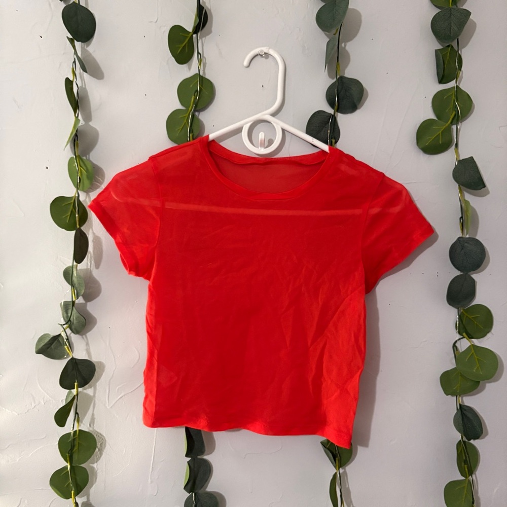Aerie Red Short Sleeve Tee